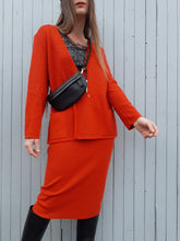 Charger l'image dans la galerie, Ensemble vintage Charlotte - Jupe droite & Gilet en laine vierge. Taille L, 40, 42. Fabriqué en France