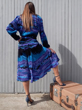 Charger l'image dans la galerie, Ensemble vintage Nathaline - Tunique & jupe culotte en crêpe, Taille unique ou S, M, L, 38, 40, 42. Fabriqué en France