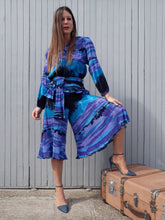 Charger l'image dans la galerie, Ensemble vintage Nathaline - Tunique & jupe culotte en crêpe, Taille unique ou S, M, L, 38, 40, 42. Fabriqué en France