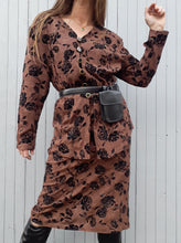Charger l'image dans la galerie, Ensemble vintage Eve - Imprimé paisley & Roses. Taille XL, 42, 44