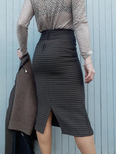 Charger l'image dans la galerie, Ensemble vintage Katarina - Veste oversize & Jupe crayon. Taille S, 36, 38. Bellocoton. Fabriqué en France
