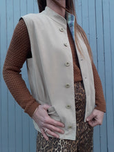 Charger l'image dans la galerie, Gilet vintage Elvire - Col mao. Taille L, 40, 42. Fabriqué en France