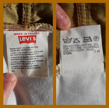 Charger l'image dans la galerie, Jean Levi's 631 Inès - Velours côtelé moutarde. Made in France. Taille S, 36, 38. W34 L36