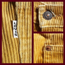 Charger l'image dans la galerie, Jean Levi's 631 Marcia - Velours côtelé moutarde. Made in France. Taille S, 36, 38. W30 L36