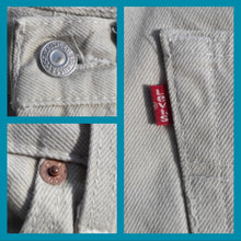 Charger l'image dans la galerie, Jean Levi's 501 XX Sandra - Coton Blanc cassé. Taille S, 36, 38. W29 L34