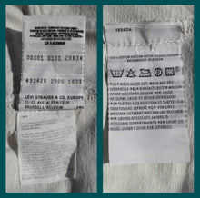 Charger l'image dans la galerie, Jean Levi's 501 XX Sandra - Coton Blanc cassé. Taille S, 36, 38. W29 L34