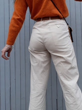 Charger l'image dans la galerie, Pantalon vintage Stephen - Coton beige. Taille M, 38, 40. Fabriqué en France