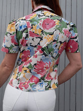 Charger l'image dans la galerie, Boléro vintage Ninon - Imprimé floral. Taille S, 36, 38