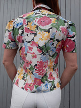 Charger l'image dans la galerie, Boléro vintage Ninon - Imprimé floral. Taille S, 36, 38