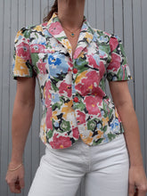 Charger l'image dans la galerie, Boléro vintage Ninon - Imprimé floral. Taille S, 36, 38