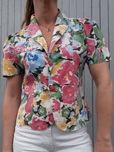 Charger l'image dans la galerie, Boléro vintage Ninon - Imprimé floral. Taille S, 36, 38