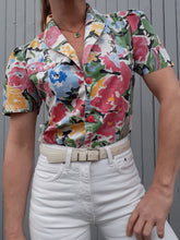 Charger l'image dans la galerie, Boléro vintage Ninon - Imprimé floral. Taille S, 36, 38