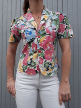 Charger l'image dans la galerie, Boléro vintage Ninon - Imprimé floral. Taille S, 36, 38