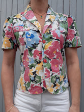 Charger l'image dans la galerie, Boléro vintage Ninon - Imprimé floral. Taille S, 36, 38