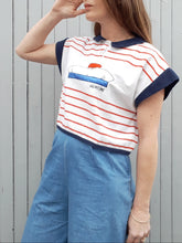 Charger l'image dans la galerie, Tee-shirt de matelot Couleurs Vintage, Taille M, 38, 40. A rayures