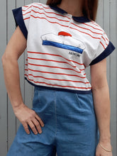 Charger l'image dans la galerie, Tee-shirt de matelot Couleurs Vintage, Taille M, 38, 40. A rayures