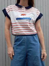 Charger l'image dans la galerie, Tee-shirt de matelot Couleurs Vintage, Taille M, 38, 40. A rayures
