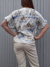 Charger l'image dans la galerie, Top vintage Cassandra - Joueurs de polo. Taille XXL, 44, 46. Oversize