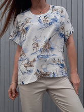 Charger l'image dans la galerie, Top vintage Cassandra - Joueurs de polo. Taille XXL, 44, 46. Oversize