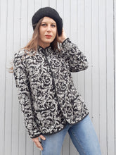 Charger l'image dans la galerie, Veste vintage Avril - Imprimé feuillage. Taille XXL, 44, 46