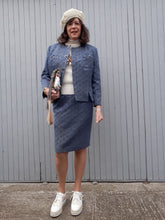 Charger l'image dans la galerie, Ensemble vintage Bruna - Damier satiné. Taille XXL, 44, 46. Albert Mill