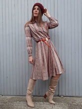 Charger l'image dans la galerie, Robe vintage Myriam - Col Lavallière. Taille M, 38, 40. Juliette K Paris. Fabriqué en France