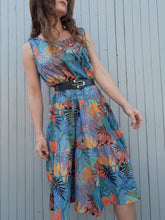 Charger l'image dans la galerie, Robe vintage Adélie - Imprimé Tropical. Taille M, 38, 40
