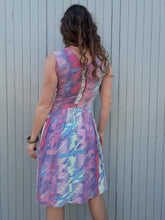 Charger l'image dans la galerie, Robe vintage Amélia - Doux motifs géométriques. Taille S, 34, 36