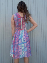 Charger l'image dans la galerie, Robe vintage Amélia - Doux motifs géométriques. Taille S, 34, 36