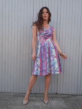 Charger l'image dans la galerie, Robe vintage Amélia - Doux motifs géométriques. Taille S, 34, 36