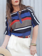 Charger l'image dans la galerie, Top vintage Lola - Rayé. Taille M, 38, 40. Fabriqué en France