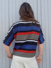 Charger l'image dans la galerie, Top vintage Lola - Rayé. Taille M, 38, 40. Fabriqué en France