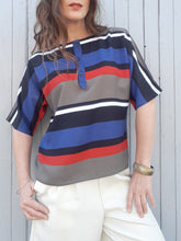 Charger l'image dans la galerie, Top vintage Lola - Rayé. Taille M, 38, 40. Fabriqué en France