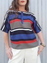 Charger l'image dans la galerie, Top vintage Lola - Rayé. Taille M, 38, 40. Fabriqué en France