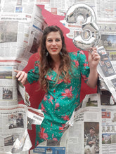 Charger l'image dans la galerie, Robe vintage Joëlle - A pois et fleurs. Taille S, 36, 38