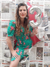 Charger l'image dans la galerie, Robe vintage Joëlle - A pois et fleurs. Taille S, 36, 38