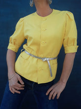 Charger l'image dans la galerie, Veste vintage Fanny - Manches bouffantes. Taille M, 38, 40. Fabriqué en France.