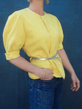 Charger l'image dans la galerie, Veste vintage Fanny - Manches bouffantes. Taille M, 38, 40. Fabriqué en France.