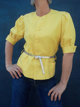 Charger l'image dans la galerie, Veste vintage Fanny - Manches bouffantes. Taille M, 38, 40. Fabriqué en France.