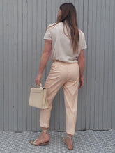 Charger l'image dans la galerie, Pantalon vintage Eva - 7/8 à rayures oranges et blanches. Taille M, 38, 40