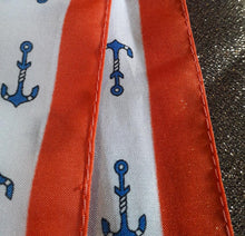 Charger l'image dans la galerie, Étole vintage Louanne - J. Franco Paris - Ancre marine.