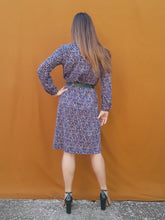 Charger l'image dans la galerie, Robe vintage Isabel - Imprimé géométrique et lien au col. Taille S, 36, 38