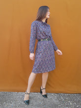 Charger l'image dans la galerie, Robe vintage Isabel - Imprimé géométrique et lien au col. Taille S, 36, 38