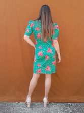 Charger l'image dans la galerie, Robe vintage Joëlle - A pois et fleurs. Taille S, 36, 38