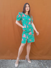 Charger l'image dans la galerie, Robe vintage Joëlle - A pois et fleurs. Taille S, 36, 38