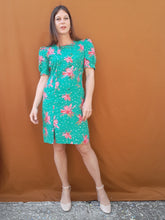 Charger l'image dans la galerie, Robe vintage Joëlle - A pois et fleurs. Taille S, 36, 38