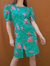 Charger l'image dans la galerie, Robe vintage Joëlle - A pois et fleurs. Taille S, 36, 38
