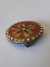 Charger l'image dans la galerie, Broche vintage Léa - Catherine Popesco. Trèfle à quatre feuilles en résine et cristaux