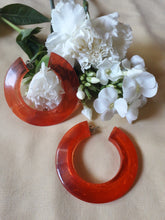 Charger l'image dans la galerie, Boucles d'oreilles vintage - Créoles fantaisies saumon