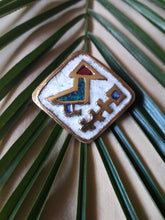 Charger l'image dans la galerie, Broche vintage - Ethnique. Motif d'oiseau tribal.